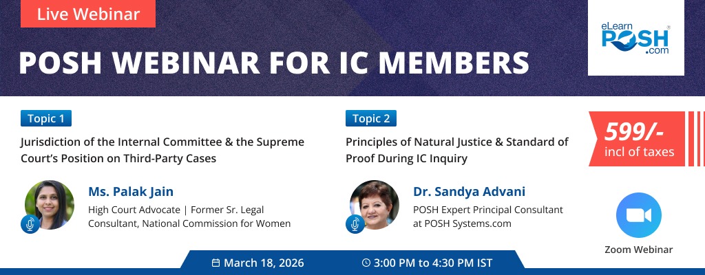 Posh Webinars for IC Members 1 POSH Webinar for IC Member