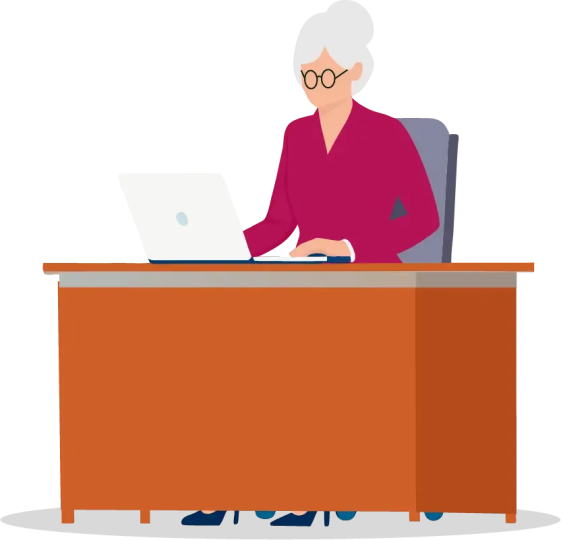 Senior woman employee for Presiding Officer