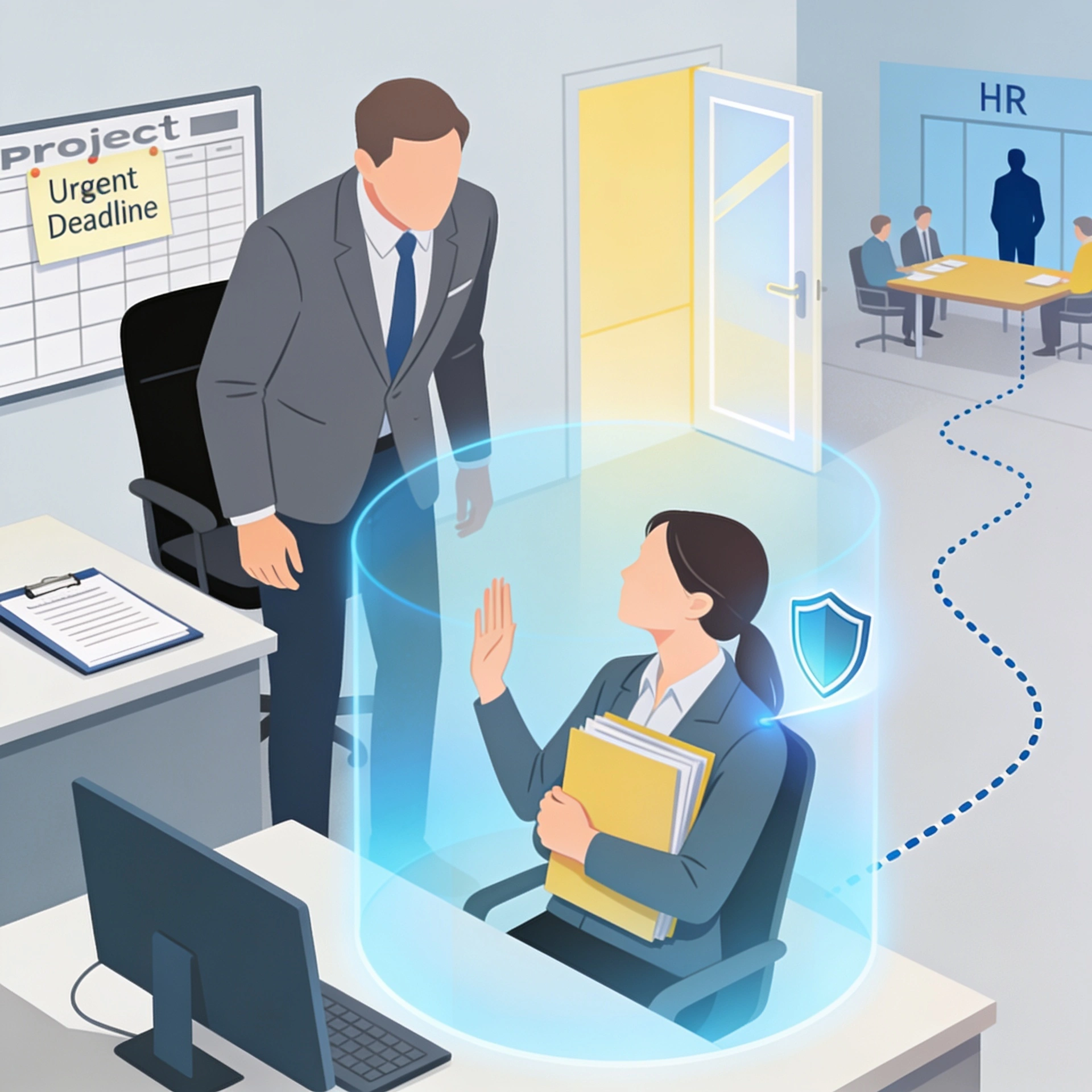 People manager supporting employees under the POSH Act guidelines