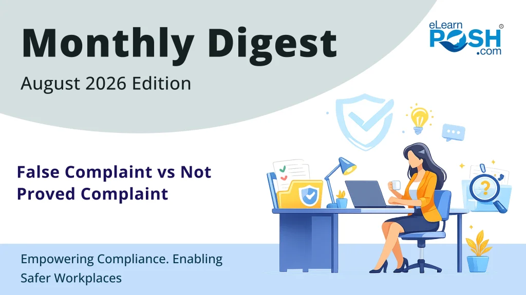 False Complaint Under POSH Act featuring Section 14 guidance, case law, Internal Committee best practices, and workplace compliance insights