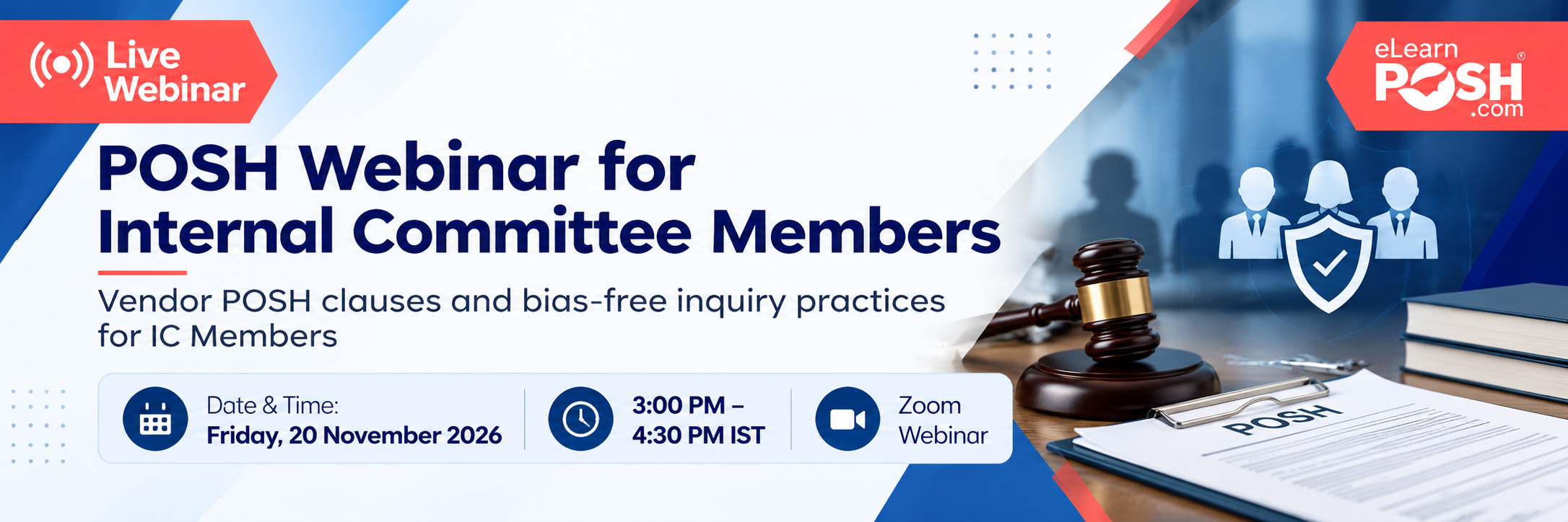 POSH Webinar for Internal Committee Members - November 2026